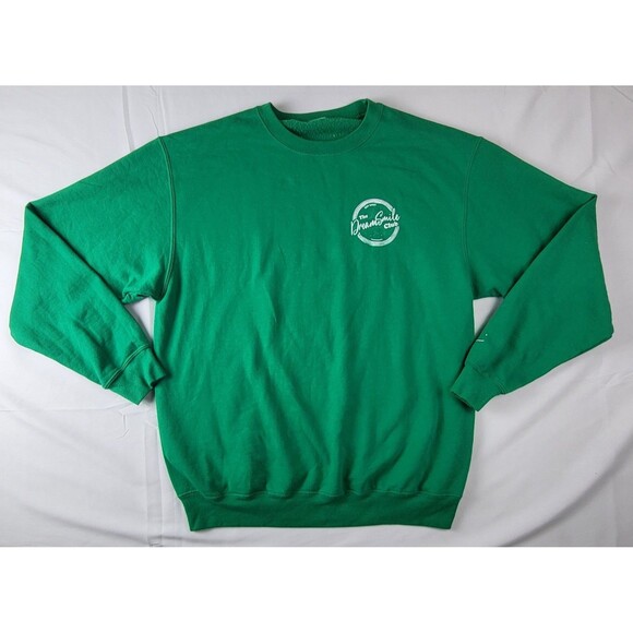 The Dream Smile Club Pullover Crew Neck Sweatshirt Unisex Large Green - Picture 1 of 7